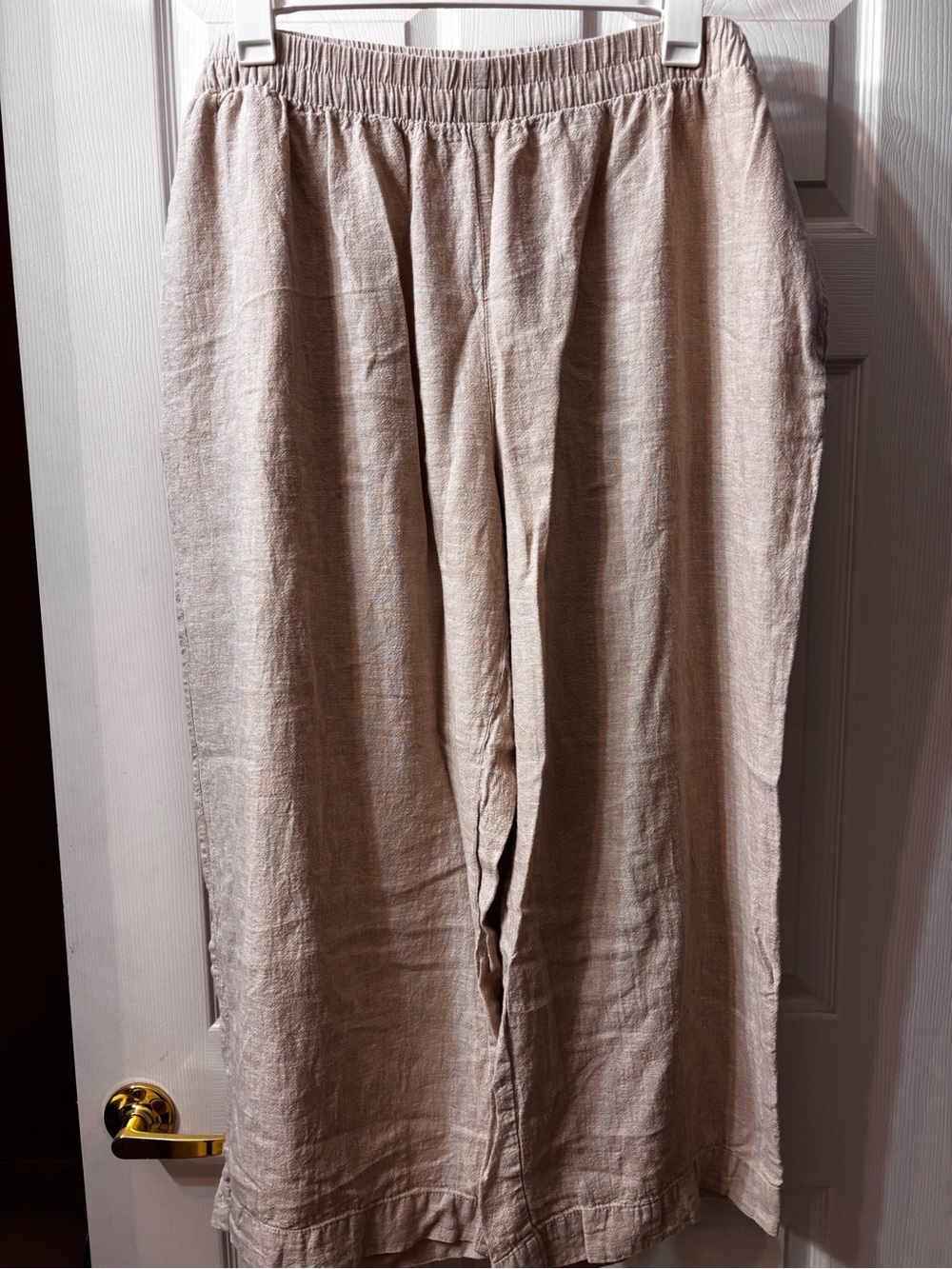 Old Navy Beige Linen-Blend Relaxed Chinos